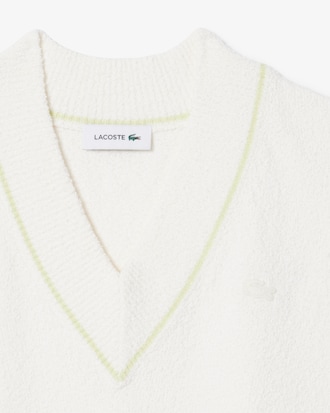 Cotton Blend V-neck Sleeveless Sweater Vest