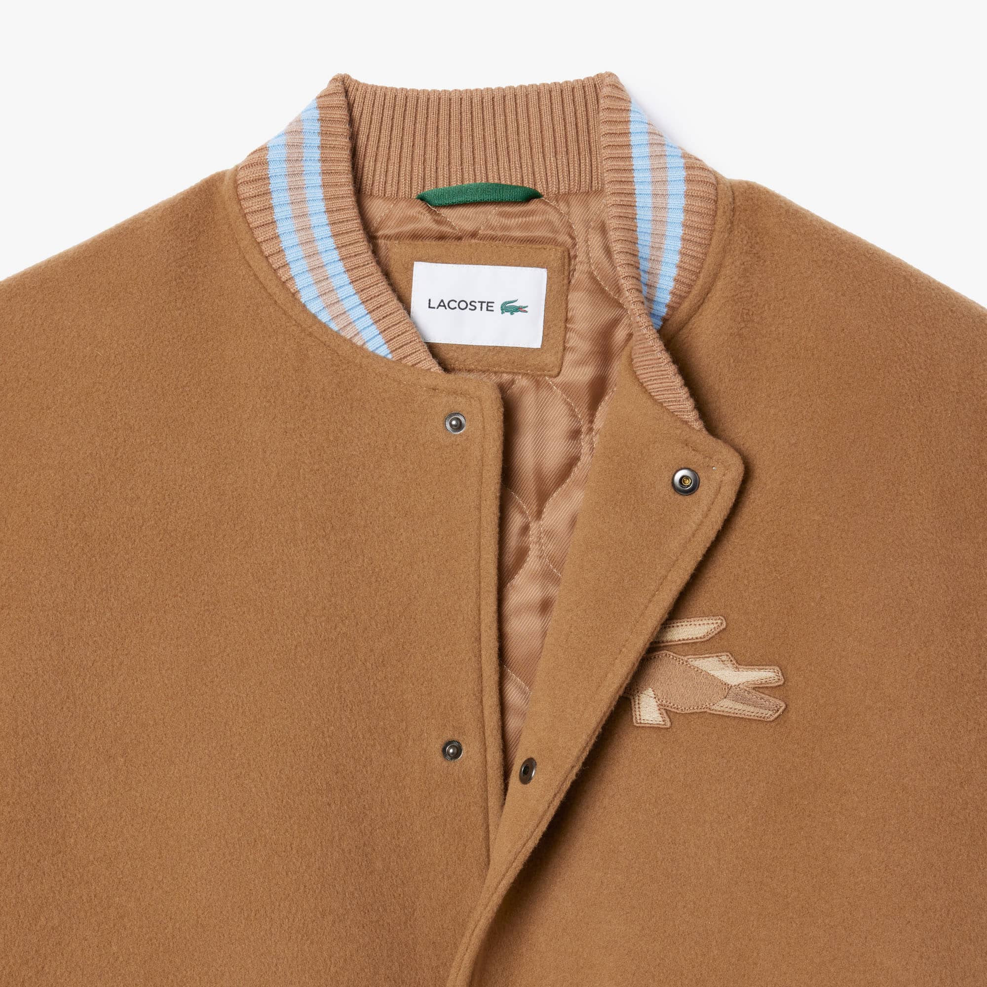 Men's Wool Crocodile Badge Bomber Jacket - Jackets & Coats
