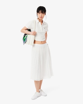 Women's Pleated Lace Skirt