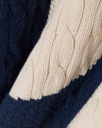 Intarsia Cable Knit Sweater