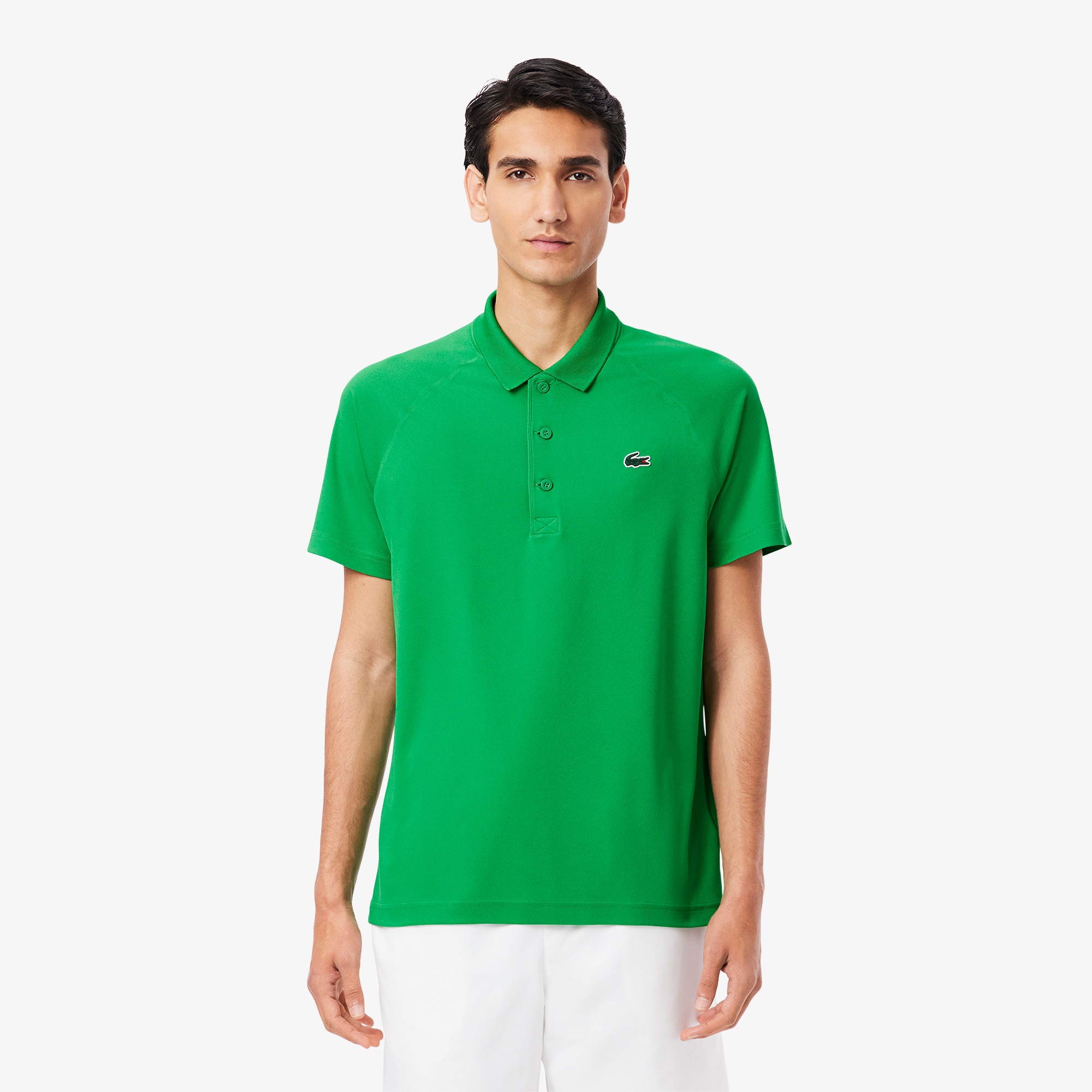Lacoste Logo-patch Short-sleeve Polo Shirt In Green