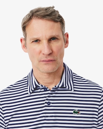 Regular Fit Ultra Dry Striped Golf Polo