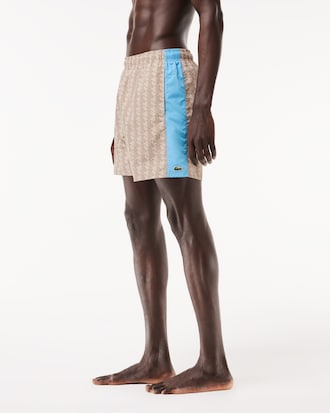 Men's Monogram Print Swim Trunks