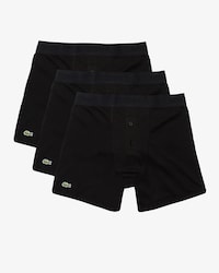 Lacoste Essentials Classic, paquete de 3 b&oacute;xers de 100% algod&oacute;n para hombre