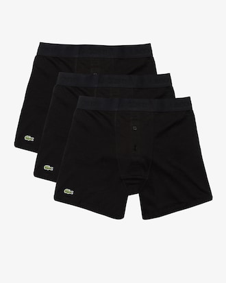 Lacoste Essentials Classic, paquete de 3 b&oacute;xers de 100% algod&oacute;n para hombre
