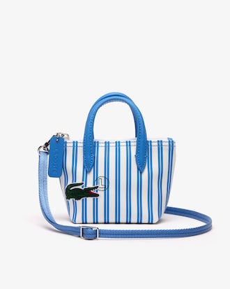 Cabas miniature femme Lacoste L.12.12 avec imprim&eacute; ray&eacute;