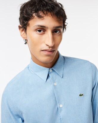 Men's Slim Fit Cotton Chambray Shirt