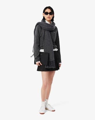 Women's Fringed Wool Scarf