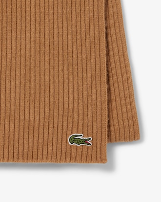 Unisex Ribbed Wool Scarf