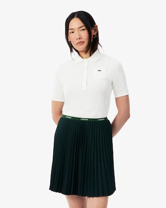 Slim Fit Pointelle Knit Polo Shirt