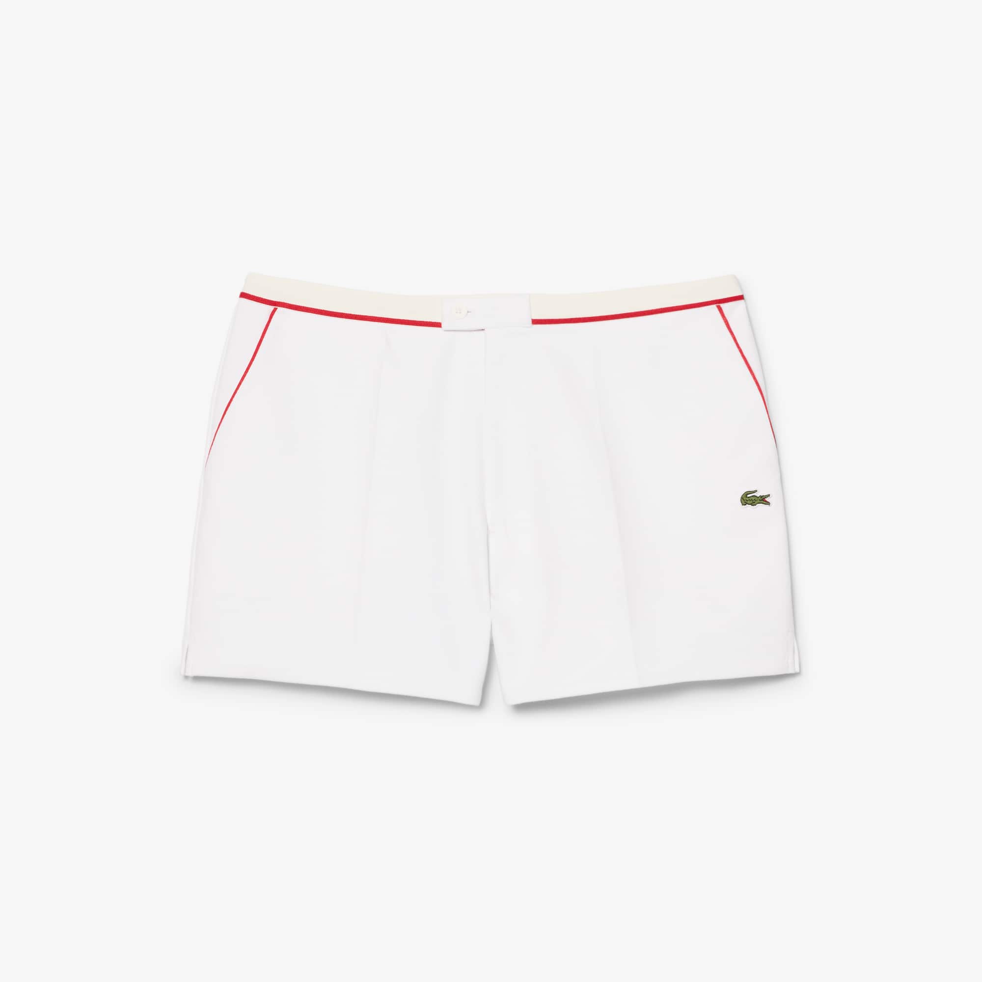 Lacoste Regular Fit Contrast Trim Double Face Shorts - Xxl In White