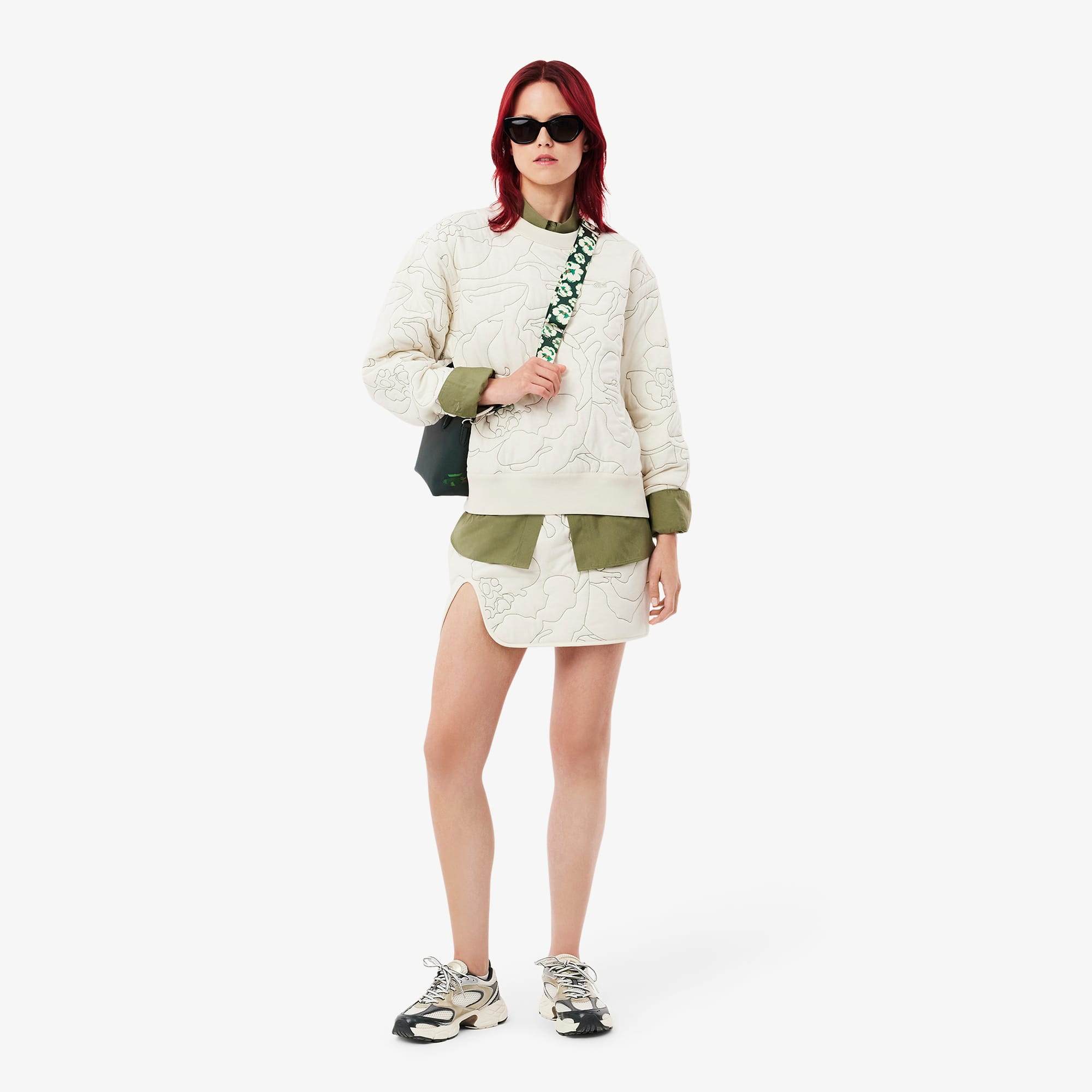 Women's Oversized Reversible Embroidered Sweatshirt - Sweaters