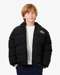Kids' Embroidered Crocodile Hooded Puffer Jacket