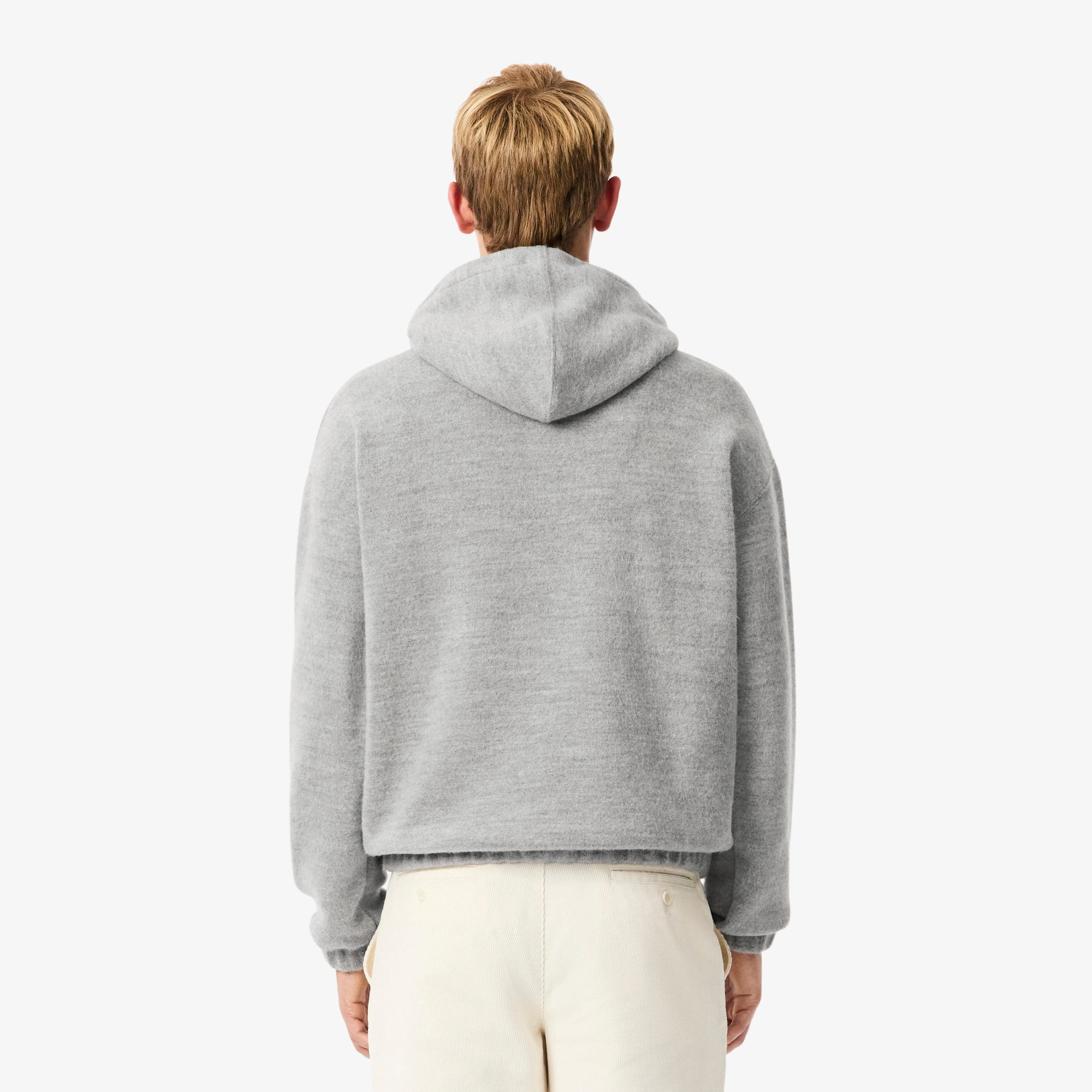 MEER. SHORT LENGTH SWEATSHIRT グレー Men's Embroidered Signature Hoodie - Sweaters & Sweatshirts - New