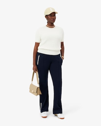 Short Sleeved Cable Knit Sweater