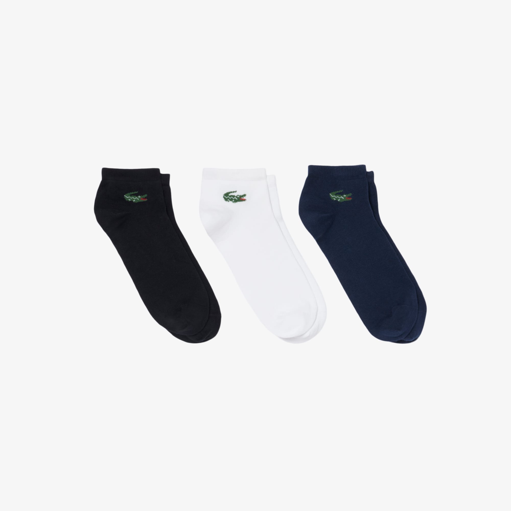Lacoste 3-pack Low Socks - 9 - 12.5 In Blue