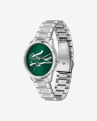 Ladycroc 3 Hands Watch - Green With Stainless Steel Bracelet