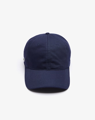 Casquette en coton avec lani&egrave;re contrast&eacute;e