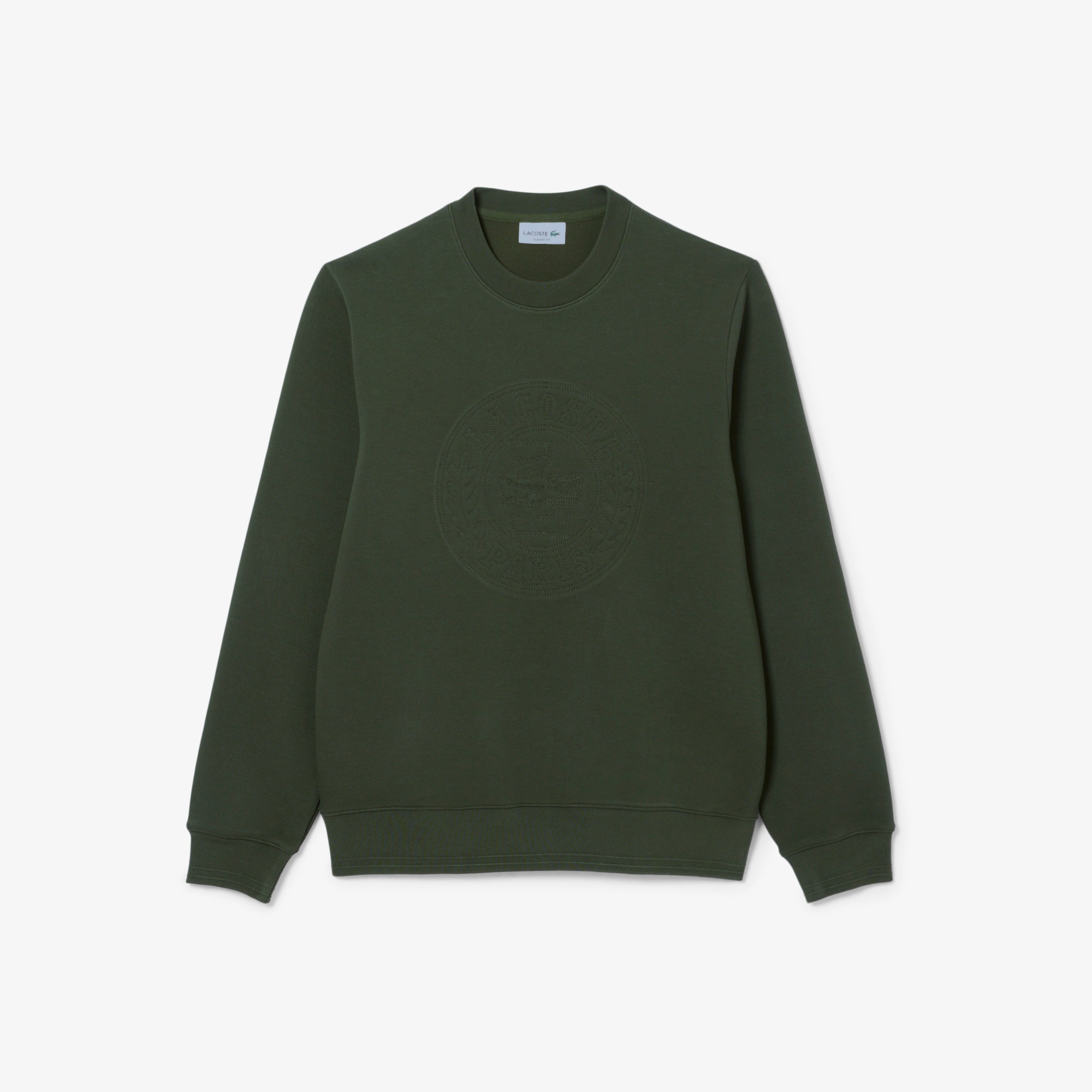 Men's Embossed Logo Piqué Sweatshirt - Sweaters