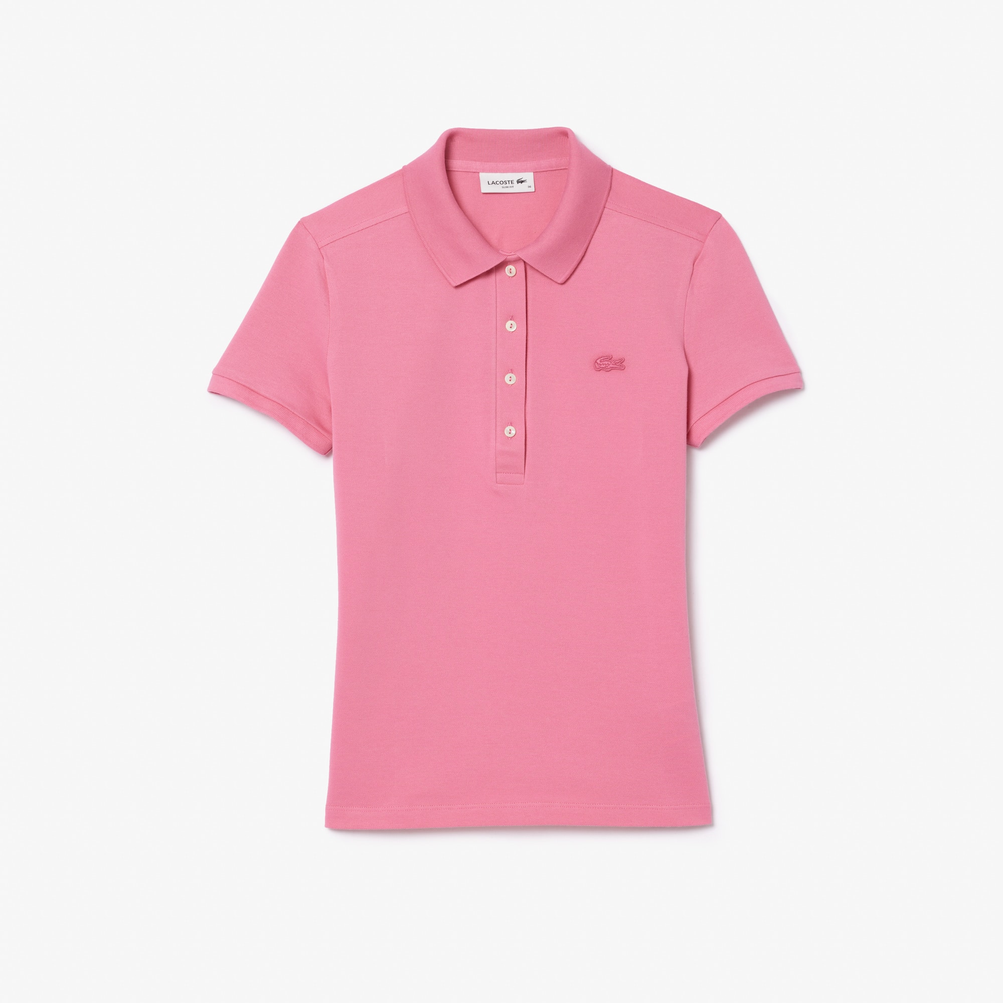 LACOSTE バックステッチワントーンポロシャツピンクFR 2 / US XS LACOSTE バックステッチワントーンポロシャツピンクFR 2 / US XS