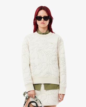 Women's Oversized Reversible Embroidered Sweatshirt