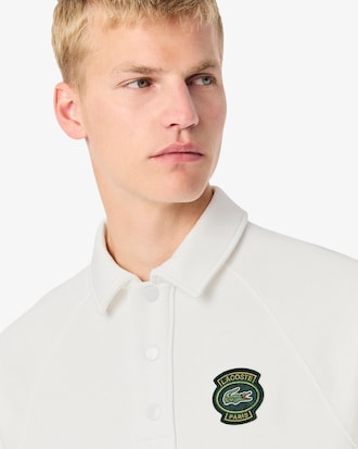 Men's Loose Fit Polo Collar Fleece Sweatshirt