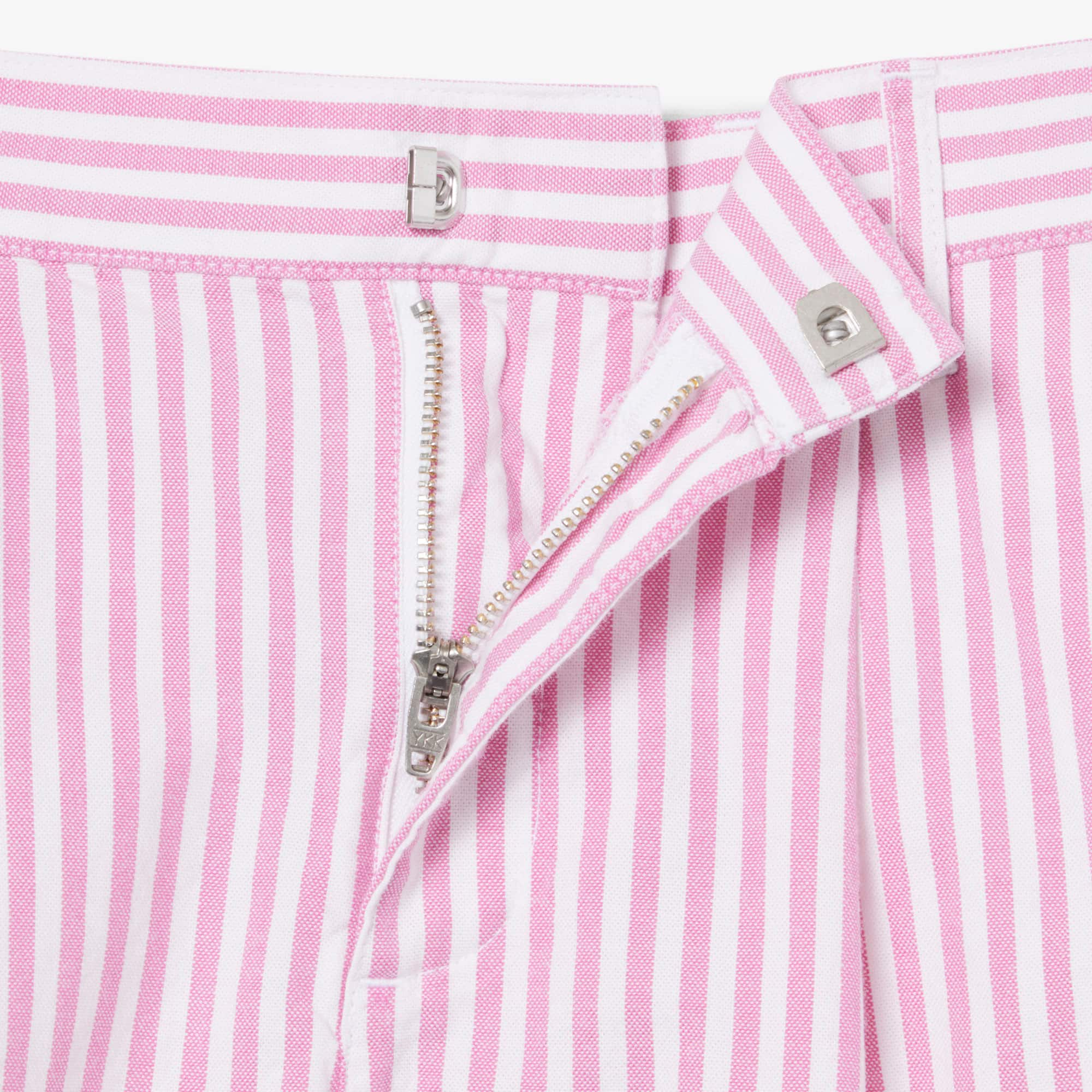 Stretch Oxford Striped Bermuda Shorts