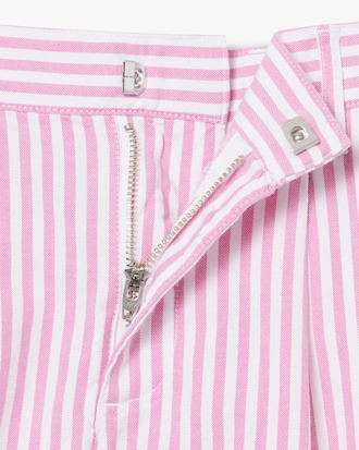 Stretch Oxford Striped Bermuda Shorts