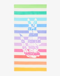 Striped Croc Beach Towel