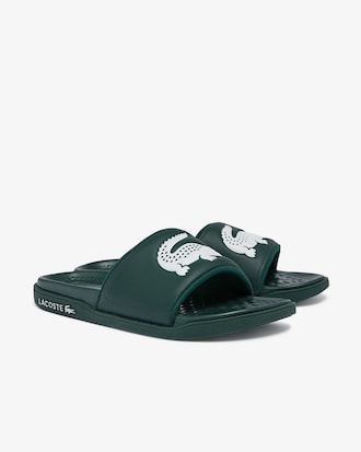 Men's Croco Dualiste Logo Strap Slides