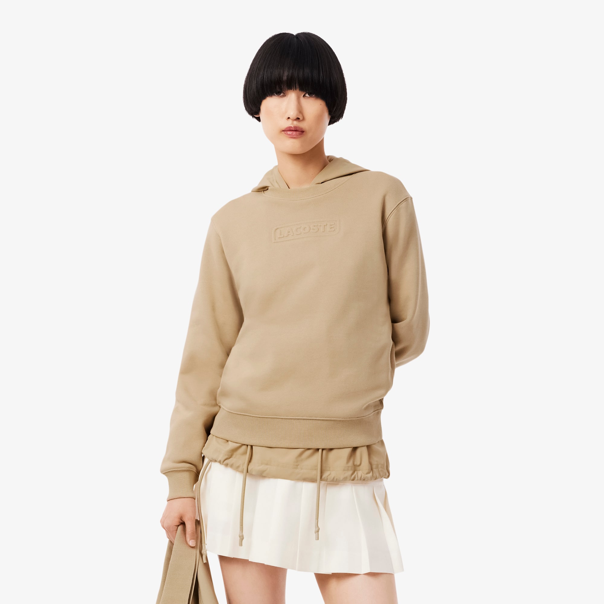 Lacoste Women's Embossed Logo Cotton Sweatshirt