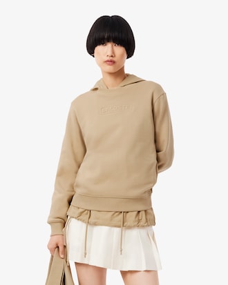 Sweatshirt coton logo emboss&eacute;