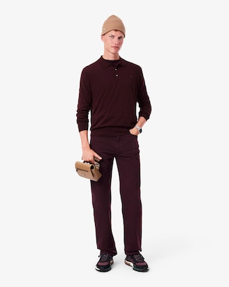 Cashmere Blend Polo Collar Sweater
