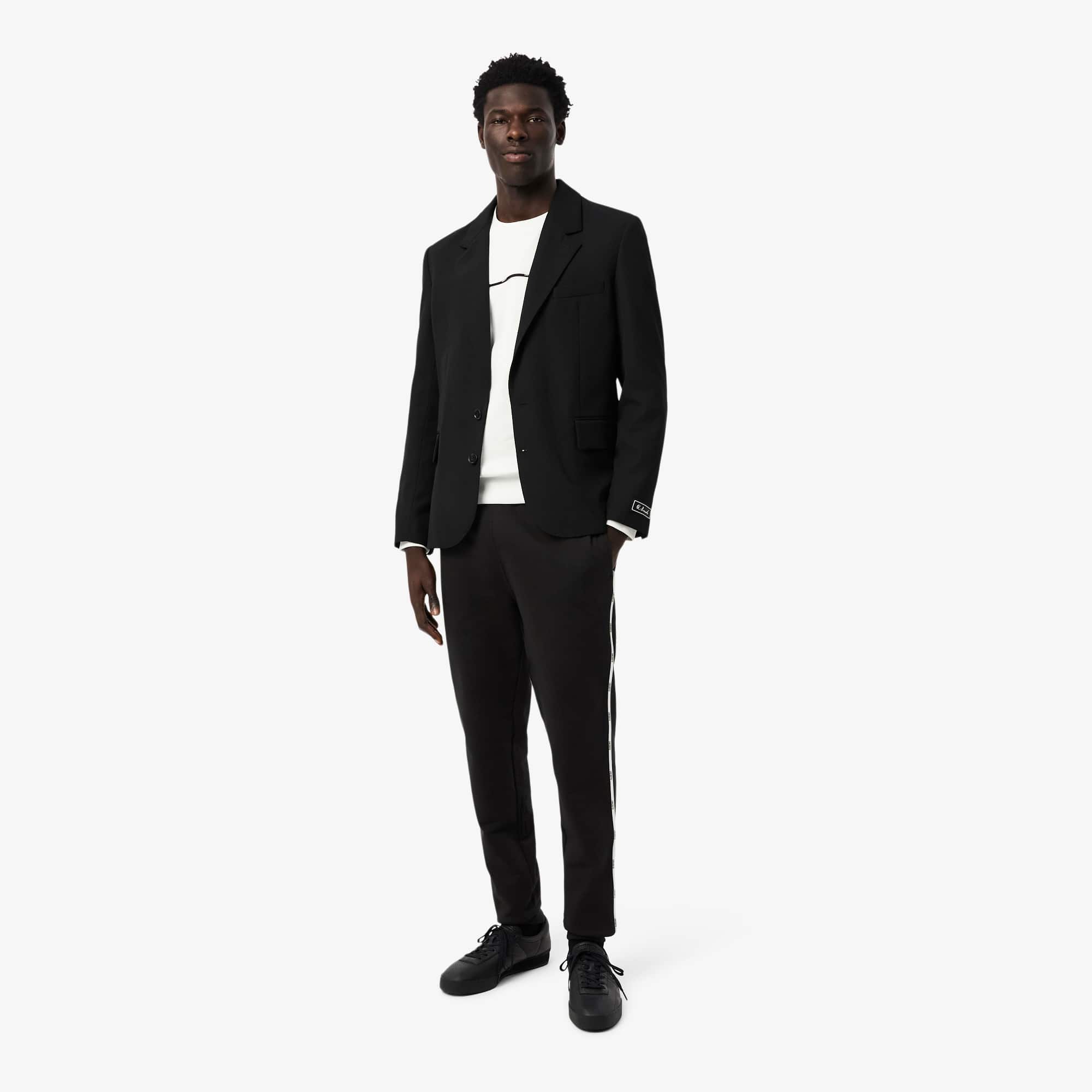 Lacoste Men's Logo Trim Sweatpants - M - 4 In Black
