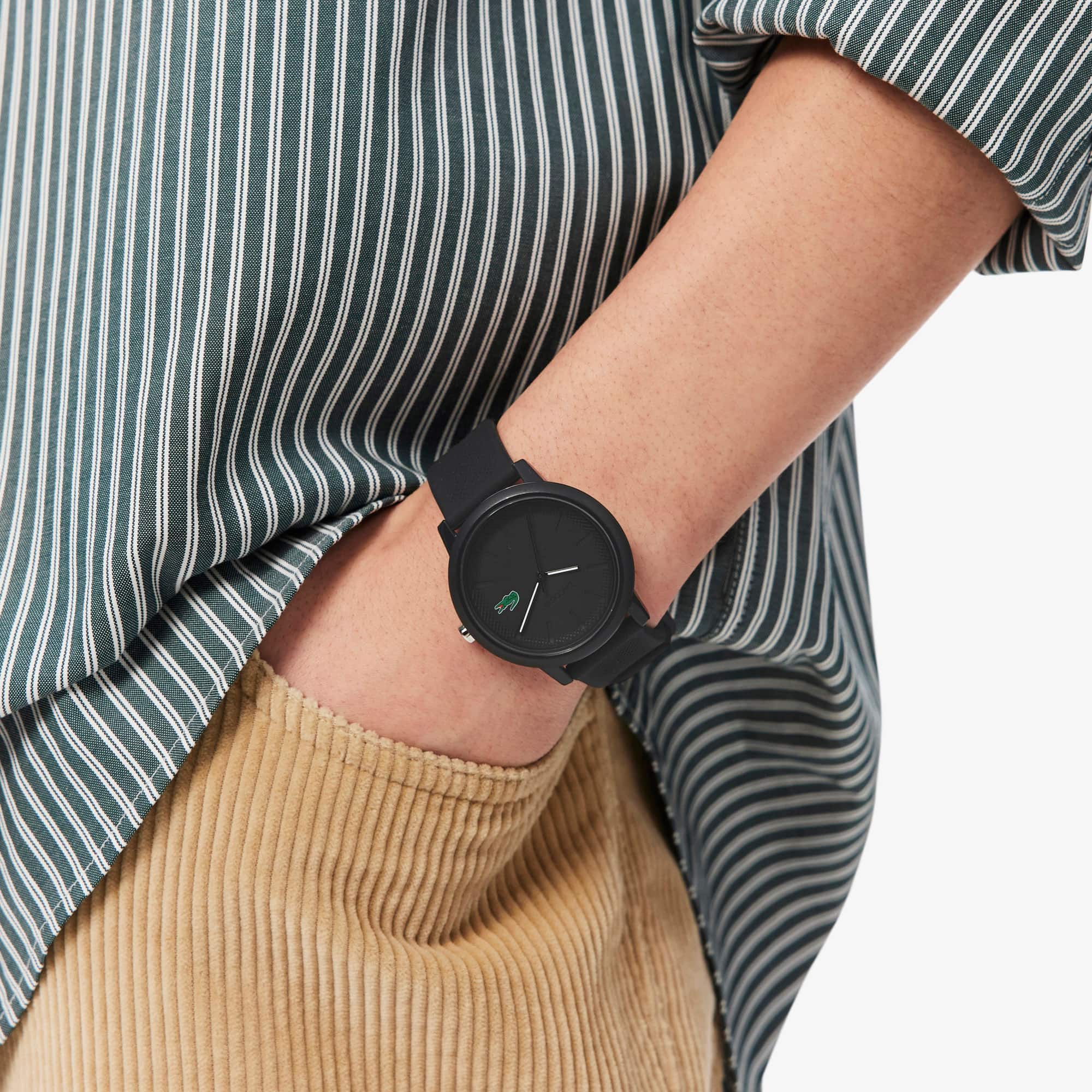 Lacoste.12.12 Black Silicone Strap Watch - Watches & Jewelry - New