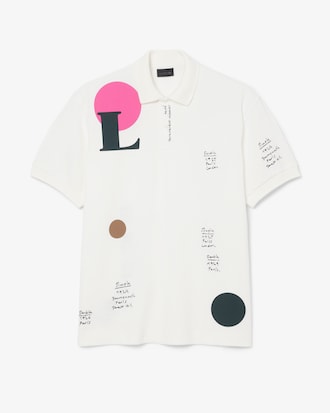 Runway Loose Fit Graphic Piqué Polo Shirt