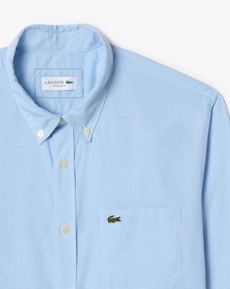 Camisa para hombre Regular Fit de popelín a cuadros vichy