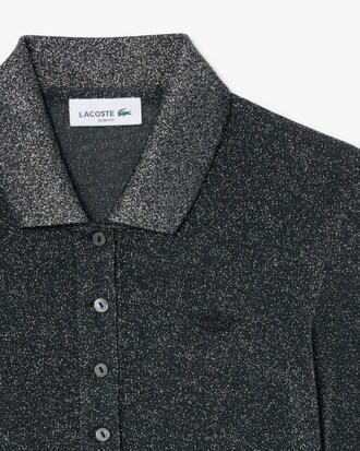 Polo manches longues jersey brillant slim fit
