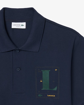 Polo de Corte Cl&aacute;sico de Petit Piqu&eacute; Estampado