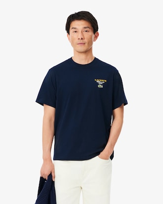 Playera de Tejido Jersey con Bordados y Estampados de Tenis