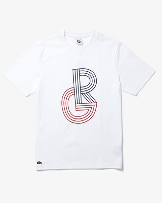 Men&rsquo;s Lacoste SPORT French Open Edition Print Cotton T-shirt
