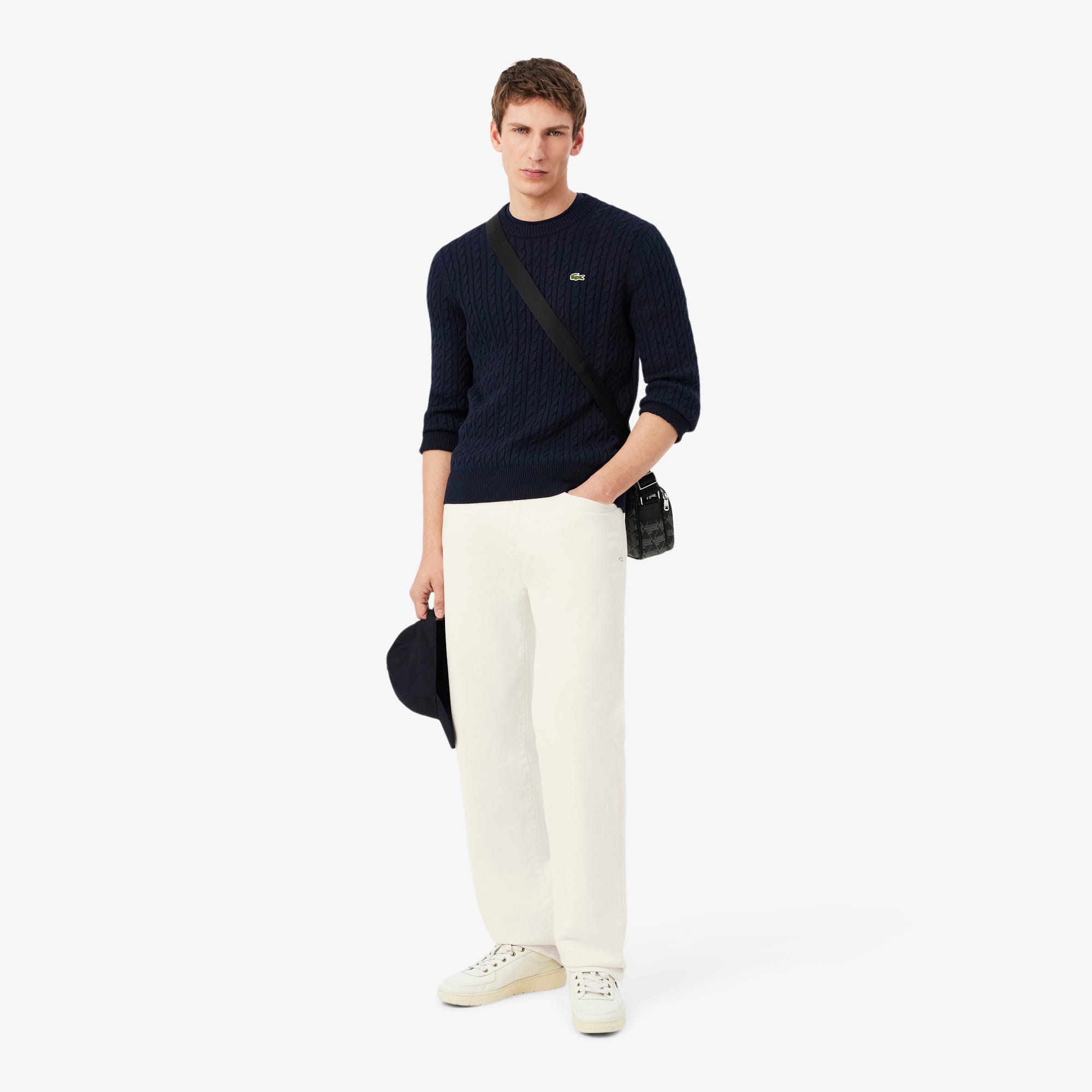 Men's Cable Knit Cotton Sweater - Sweaters & Sweatshirts - New In