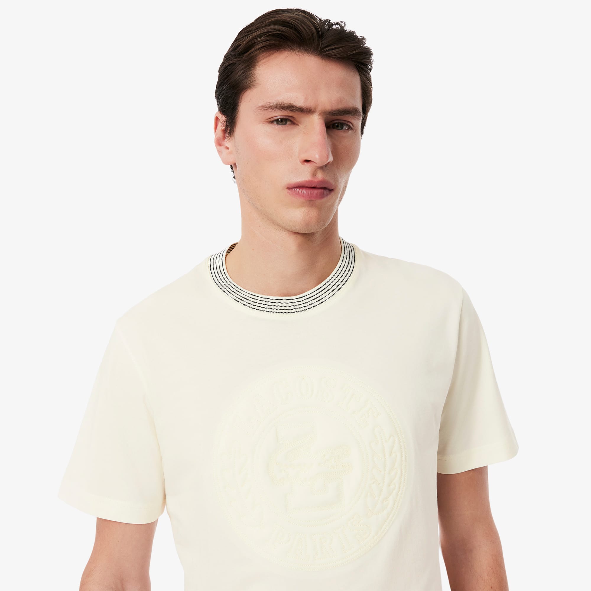 Men's Embroidered Cotton Jersey T-Shirt - T-shirts - New In 2026