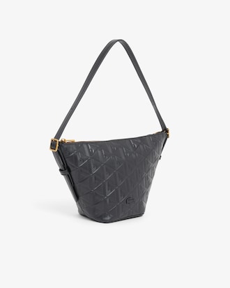 Small Maheki Embossed Leather Hobo Bag