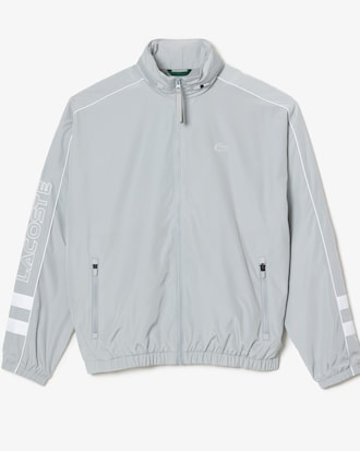 Men's Contrast Details Water-Resistant Zip-Up Jacket