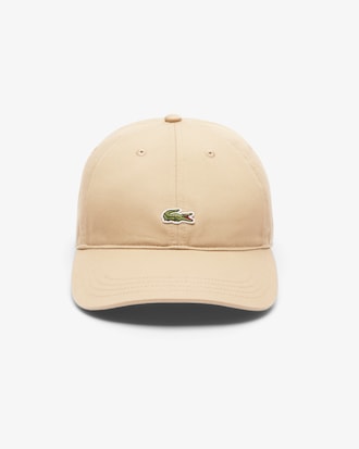 Casquette unisexe unie Lacoste en twill de coton biologique
