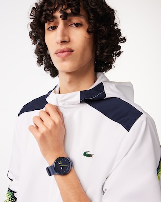 Ollie 3 Hands Watch Blue Silicone