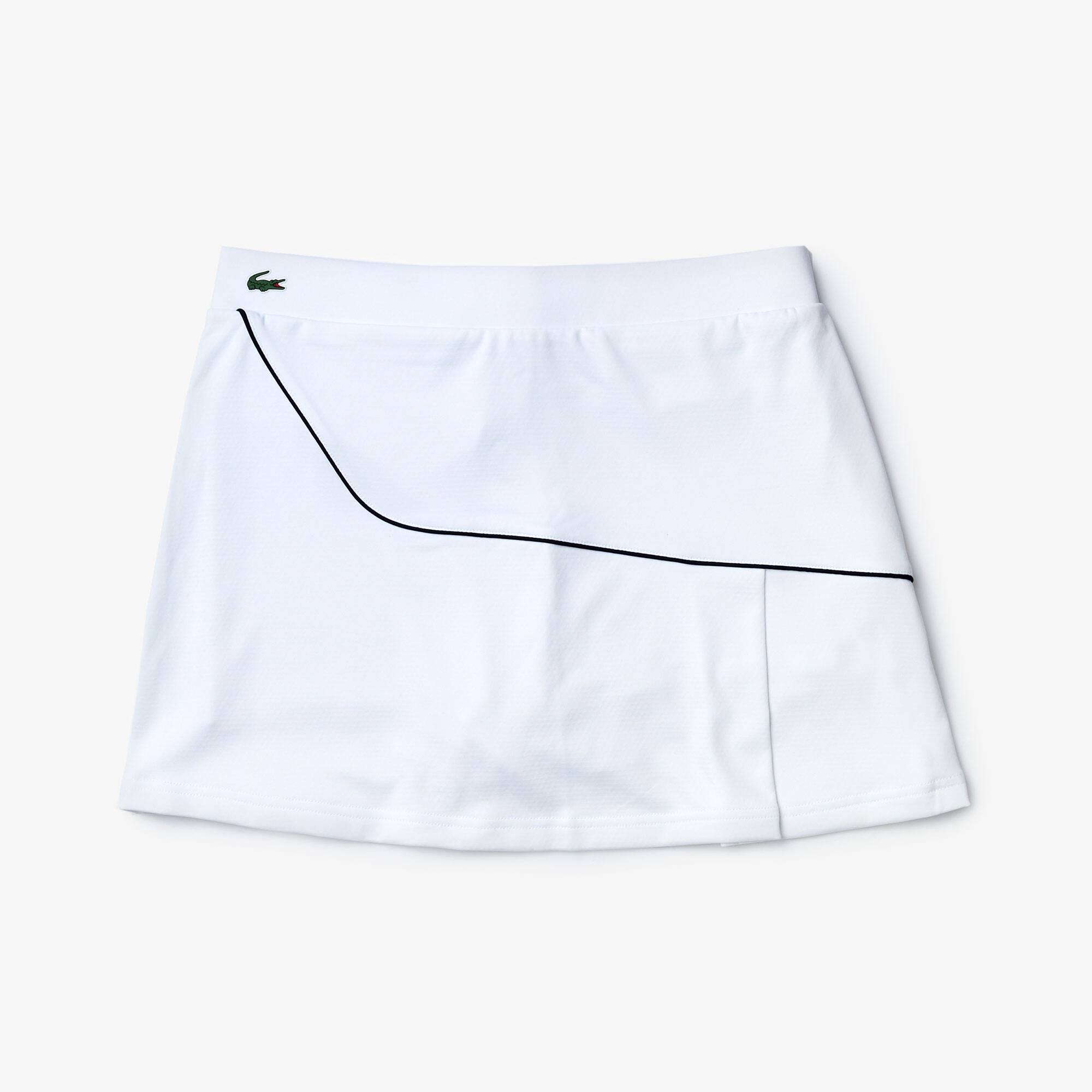 ★LACOSTE★ Women's Tennis Unbalanced Skirt Off White JF221E Lacoste Player On Court Women's Tennis Skirt White