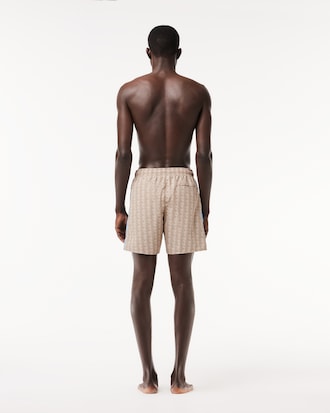 Men's Monogram Print Swim Trunks