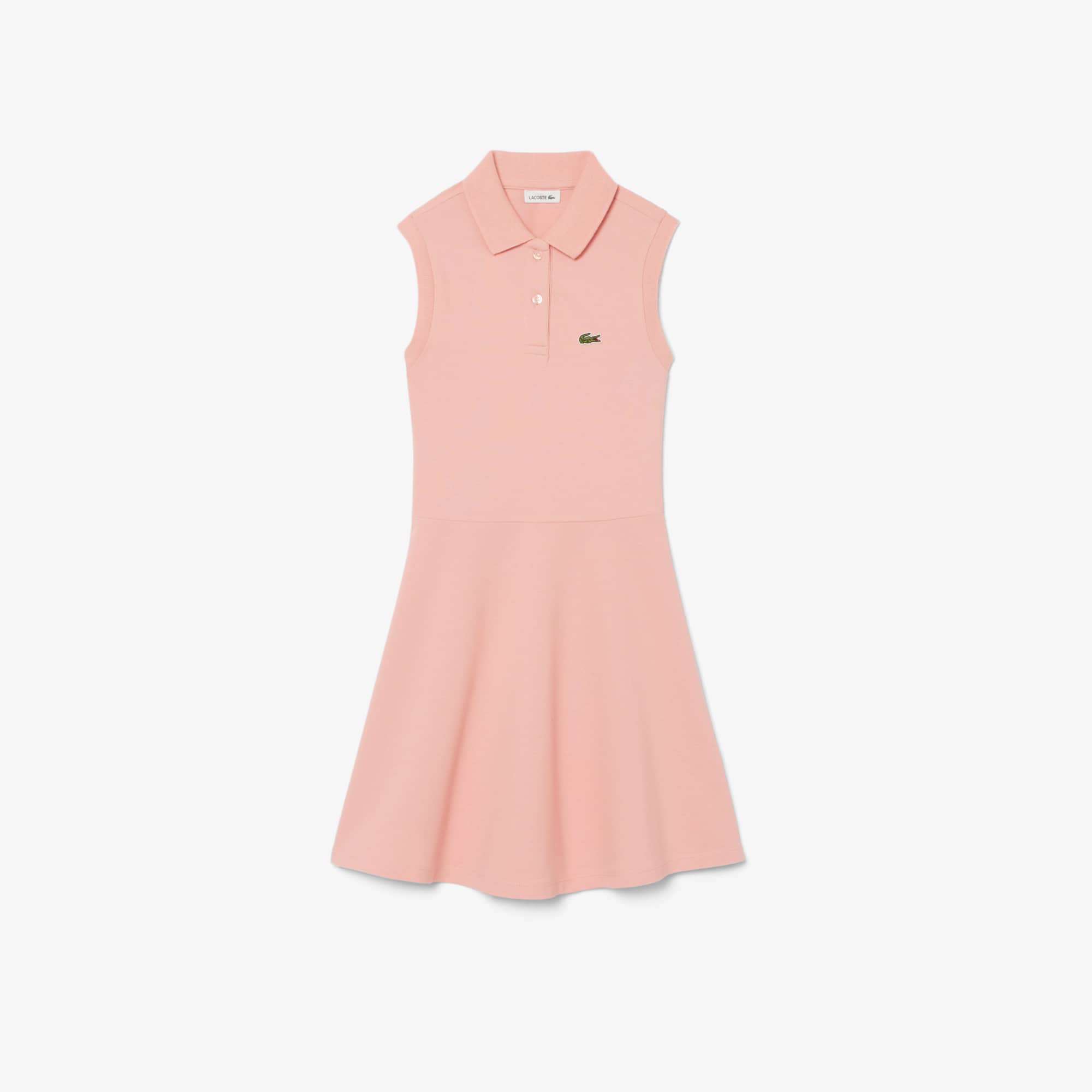 Lacoste Sleeveless Stretch Piqué Dress - 10 Years In Pink